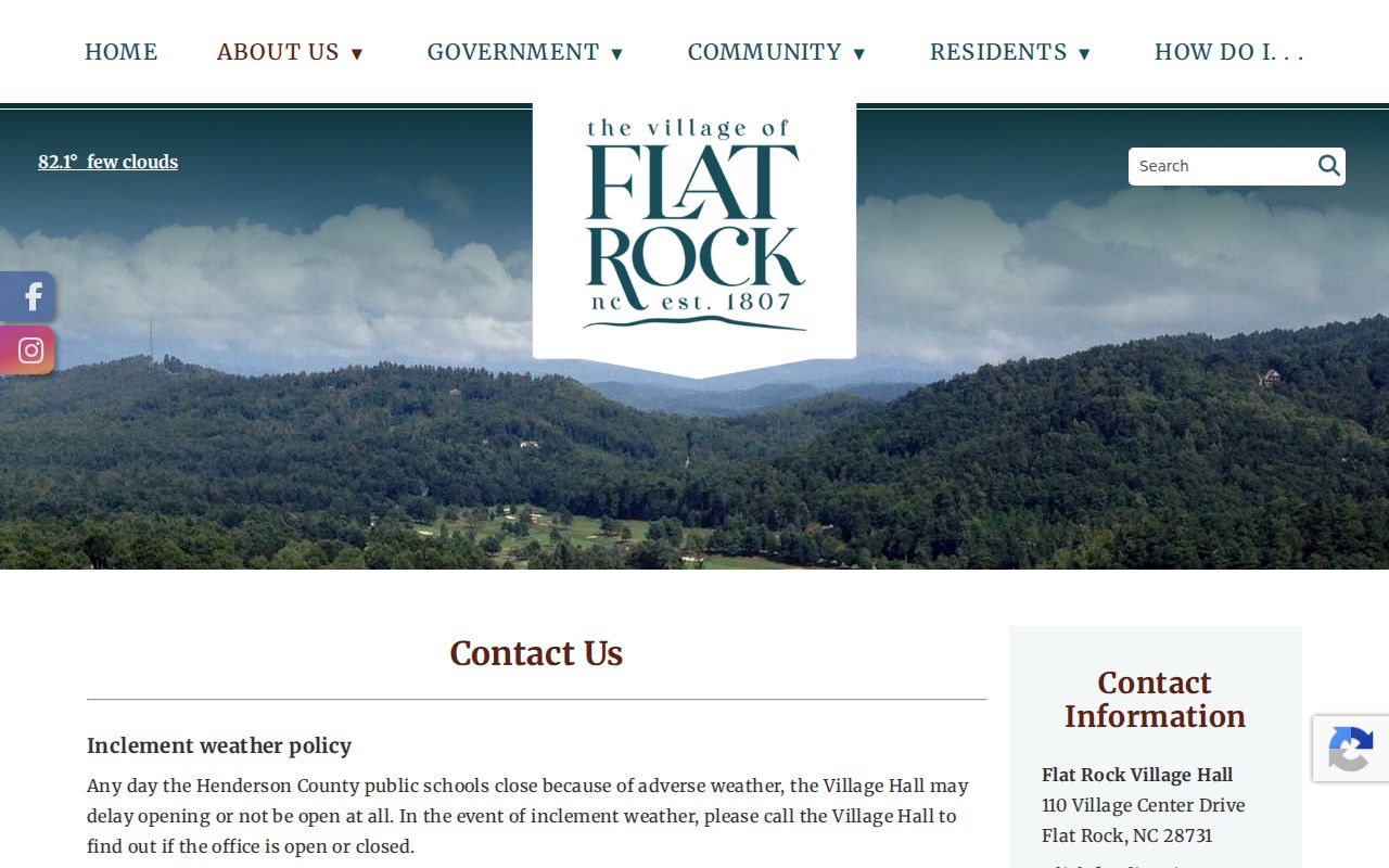 Flat Rock Village Hall local administrative records contact, not a state court docket counter